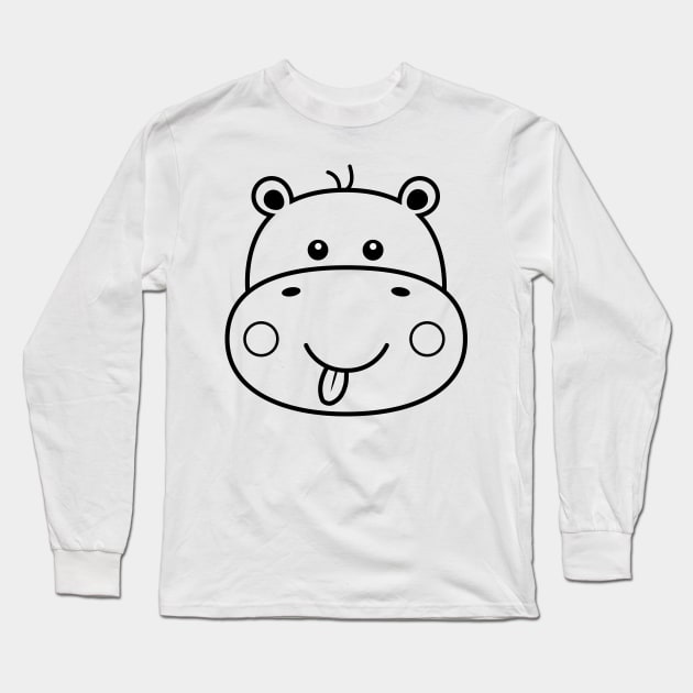 Hippo Long Sleeve T-Shirt by samshirts